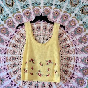 SHEIN Sticked Floral Tank Top- Size S